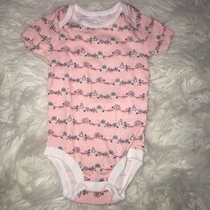 NWOT pink floral onesie